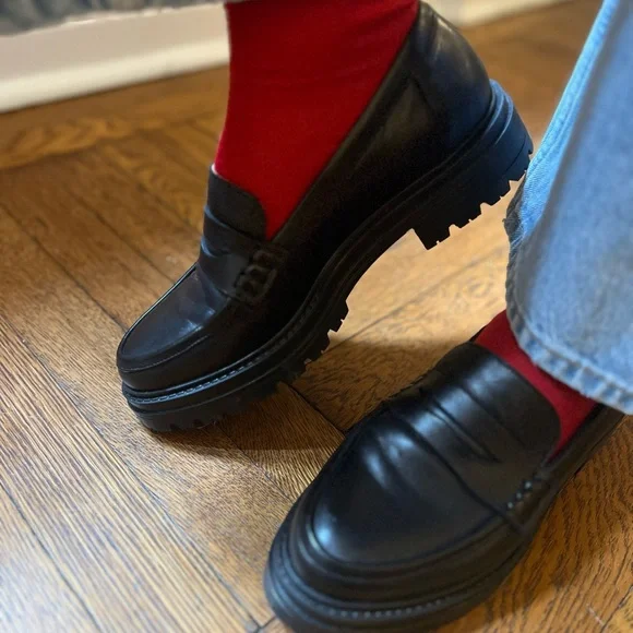 Sezane Black Leather Albane Loafers - Picture 5 of 10